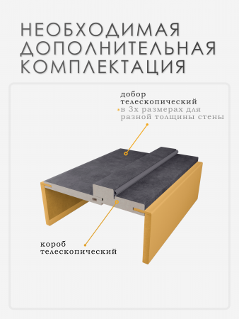Наличник МДФ телескопический Бетон Тёмный