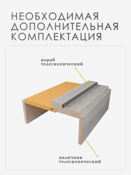 Добор МДФ телескопический Орех Бьянка 150 мм